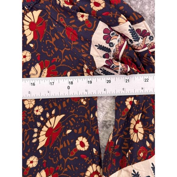 Sea New York Top XS Womens Floral Ruffle Collar Ornate Blouse - Picture 4 of 8